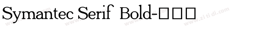 Symantec Serif Bold字体转换